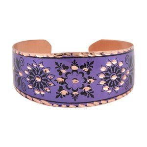 Handcrafted Turkish Rosetone Stretch Cuff Bracelet
